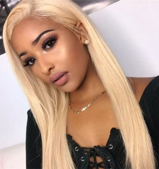 Blonde Straight Frontal Wig